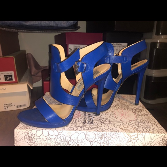 Giampaolo Viozzi Blue Strappy Heels - Picture 3 of 4